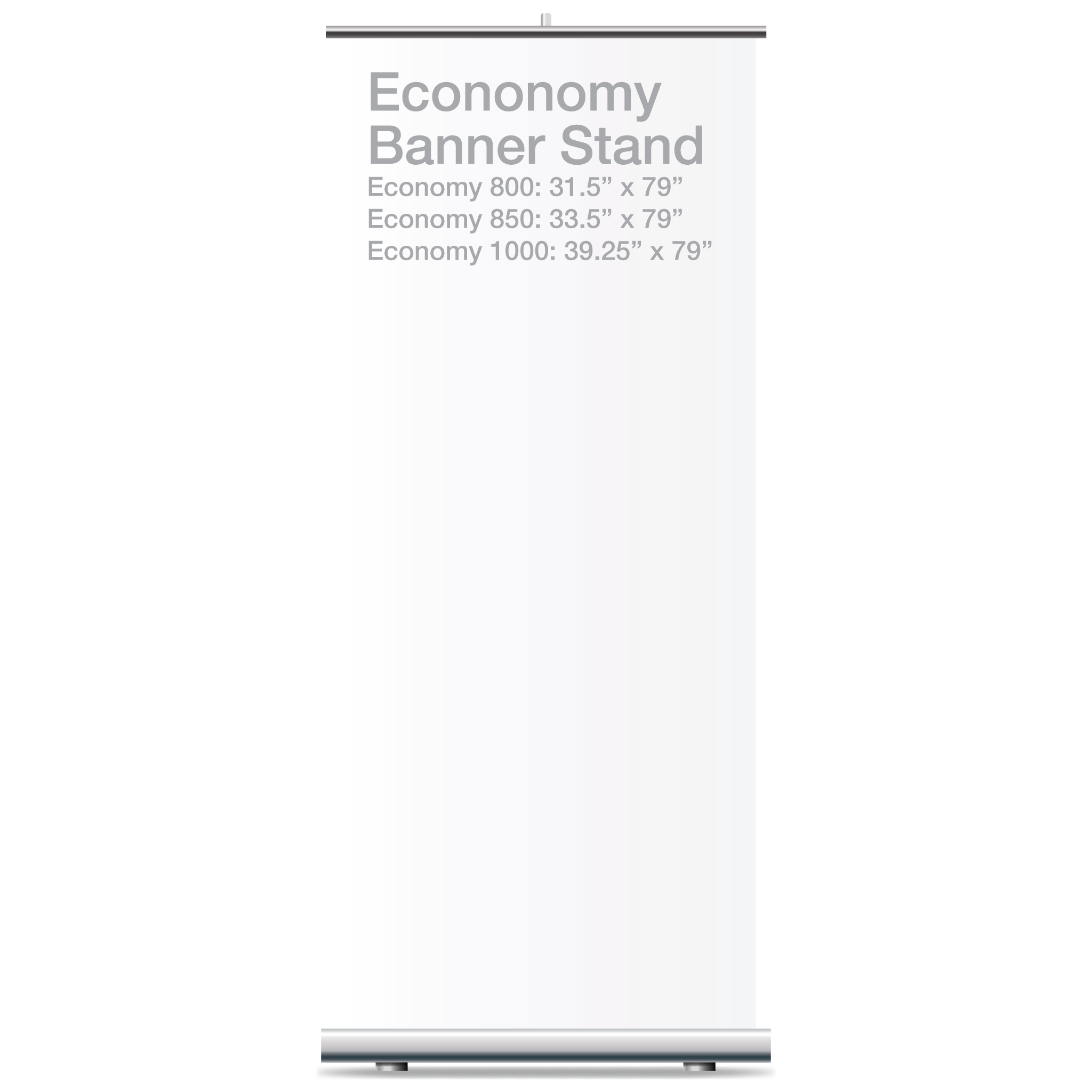 Silver Retractable Banner Stands - Hardware Only, 12 Pack
