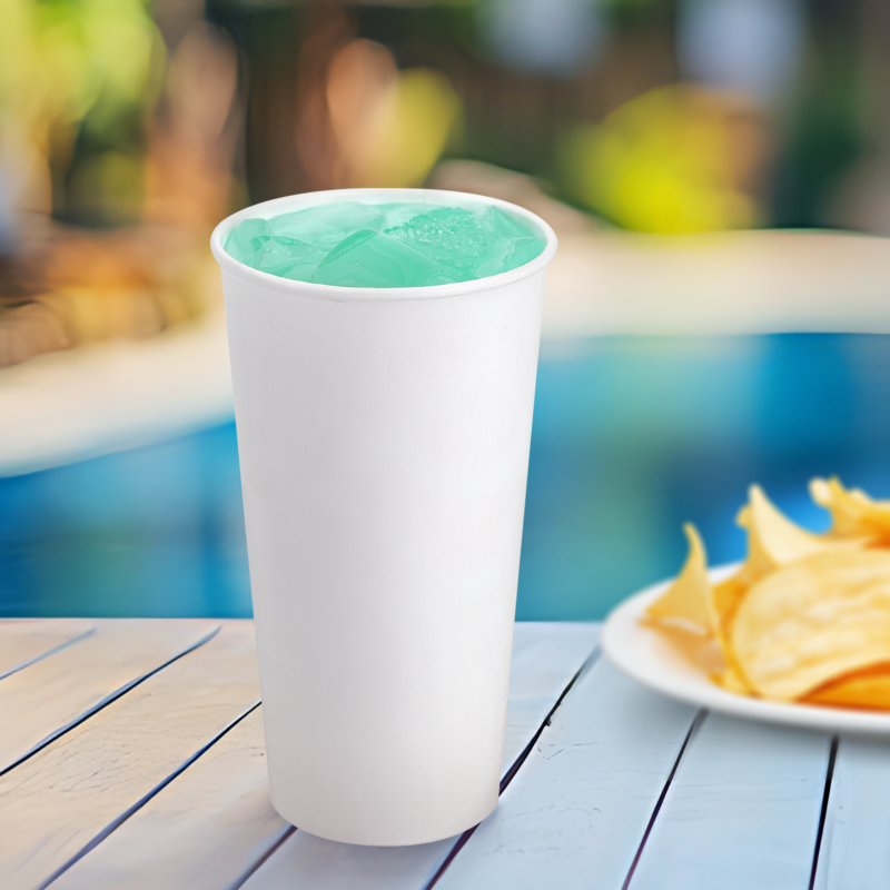 Blank White Paper Cups - 12, 16 or 22 oz