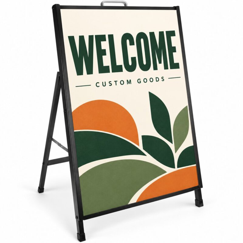 Custom 24 x 36 Inch Single-Sided Metal A-Frame Sign