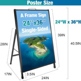 Custom 24 x 36 Inch Single-Sided Metal A-Frame Sign — image 2