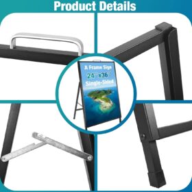 Custom 24 x 36 Inch Single-Sided Metal A-Frame Sign — image 3