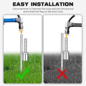 20 Inch Feather Flag Rotating Ground Spike Holders — image 3